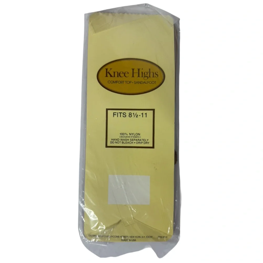 Evan Picone Knee‎ Highs 3 Packages Beige Comfort Top Sandalfoot 8.5-11